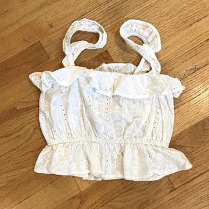 Heart & Hips frilly white tank